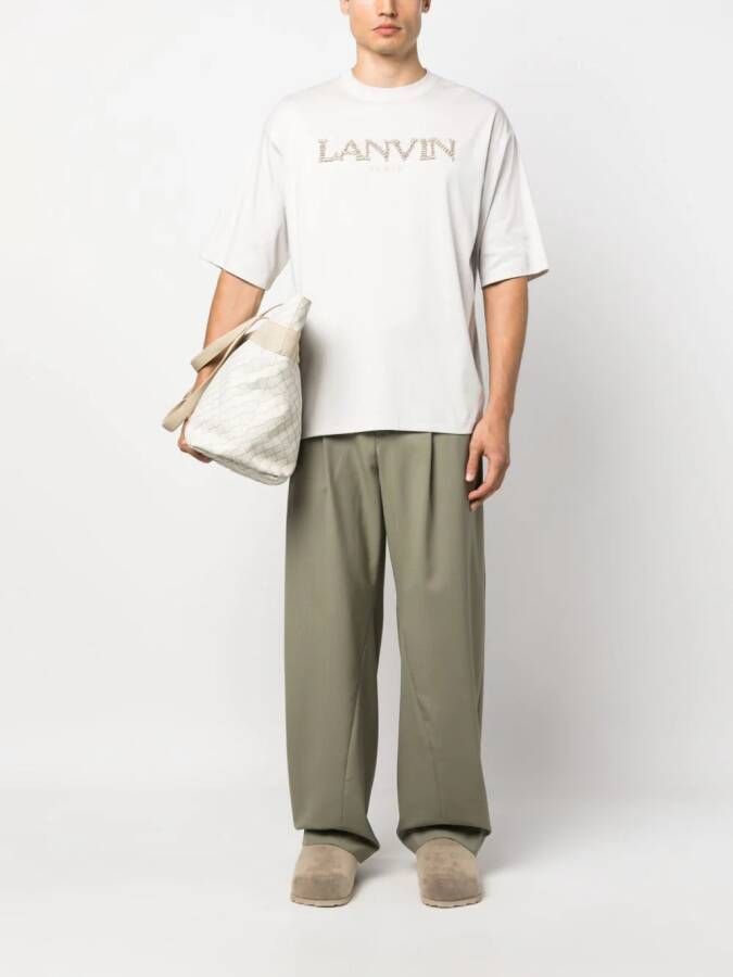 Lanvin T-shirt met geborduurd logo Grijs