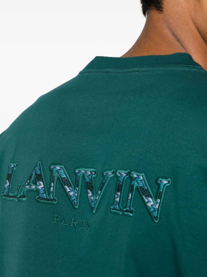 Lanvin T-shirt met geborduurd logo Groen