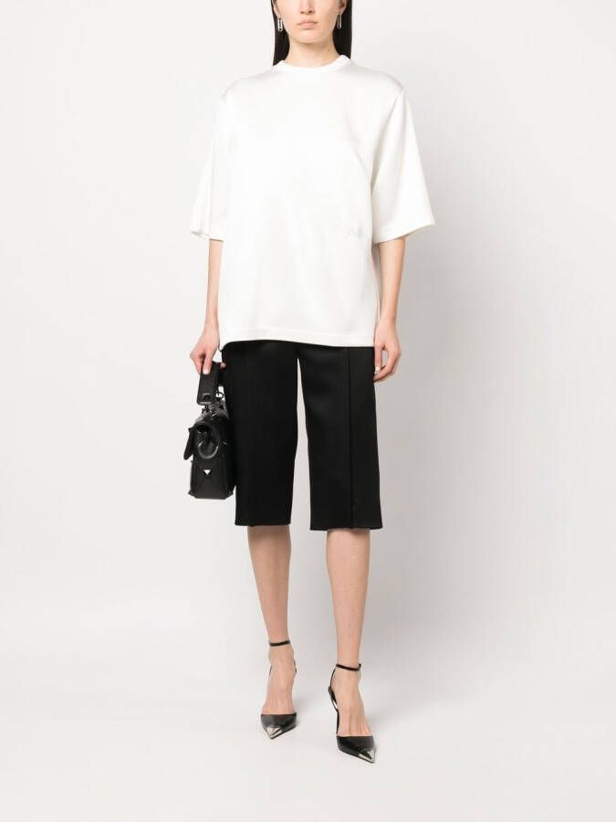 Lanvin T-shirt met geborduurd logo Wit