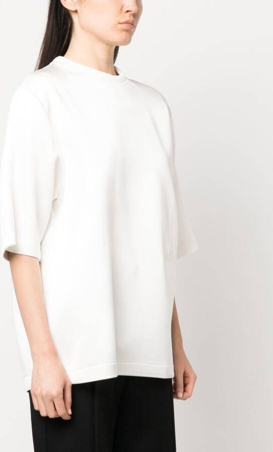 Lanvin T-shirt met geborduurd logo Wit