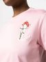 Lanvin T-shirt met geborduurd monogram Roze - Thumbnail 5