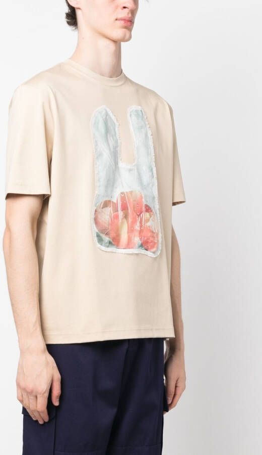 Lanvin T-shirt met print Beige