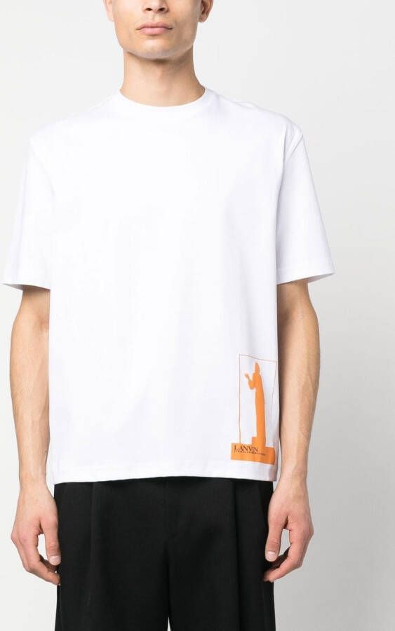 Lanvin T-shirt met print Wit