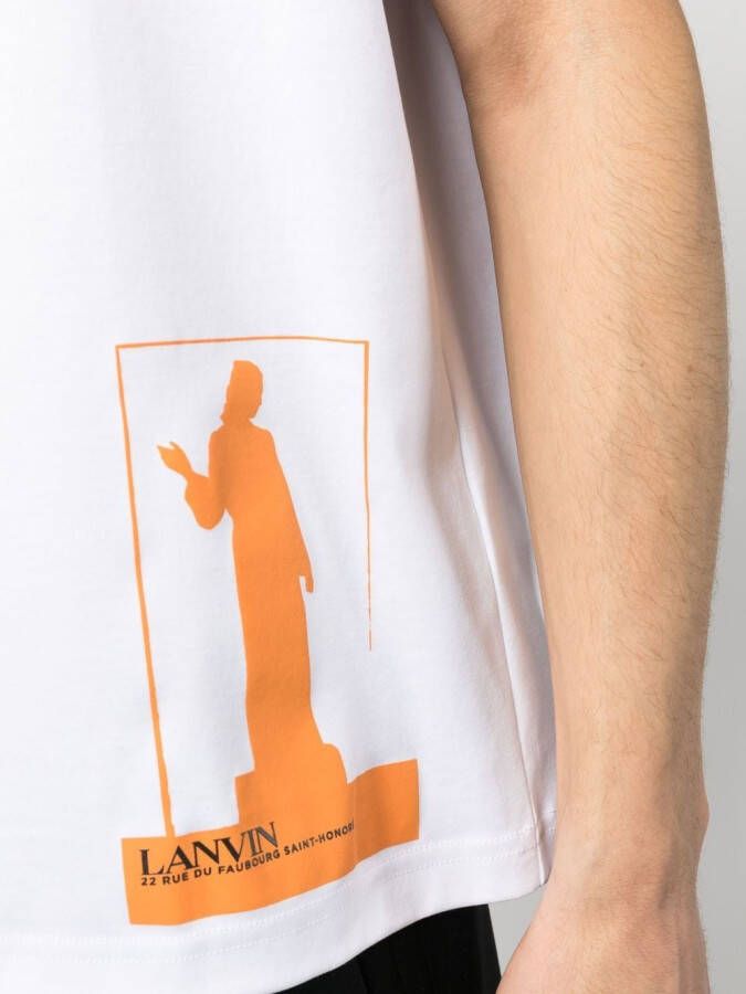 Lanvin T-shirt met print Wit