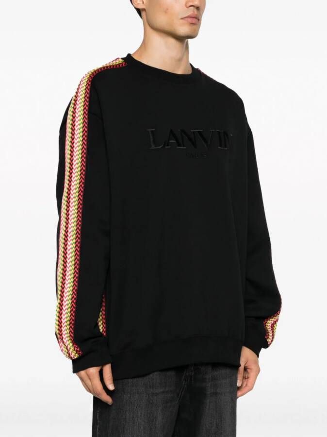 Lanvin T-shirt verfraaid met kant Zwart