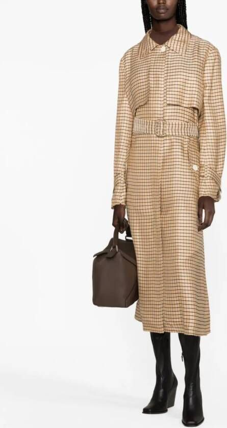 Lanvin Tweekleurige trenchcoat Oranje