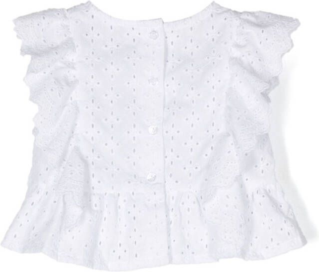 Lapin House Broderie anglaise blouse Wit