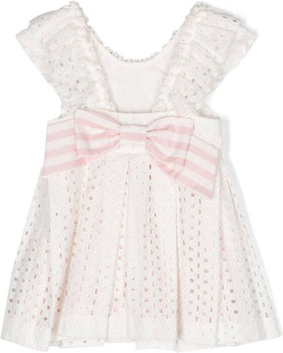 Lapin House Broderie anglaise jurk Wit