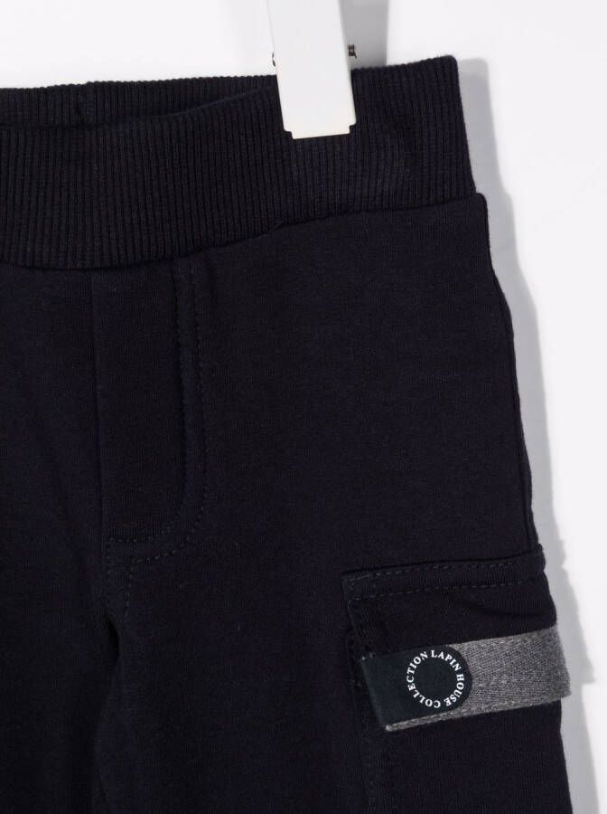 Lapin House Joggingbroek met klepdetail Blauw