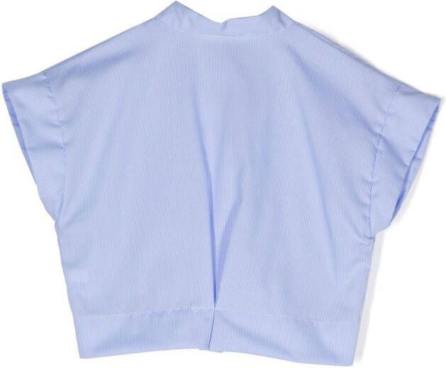 Lapin House Shirt met krijtstreep Blauw