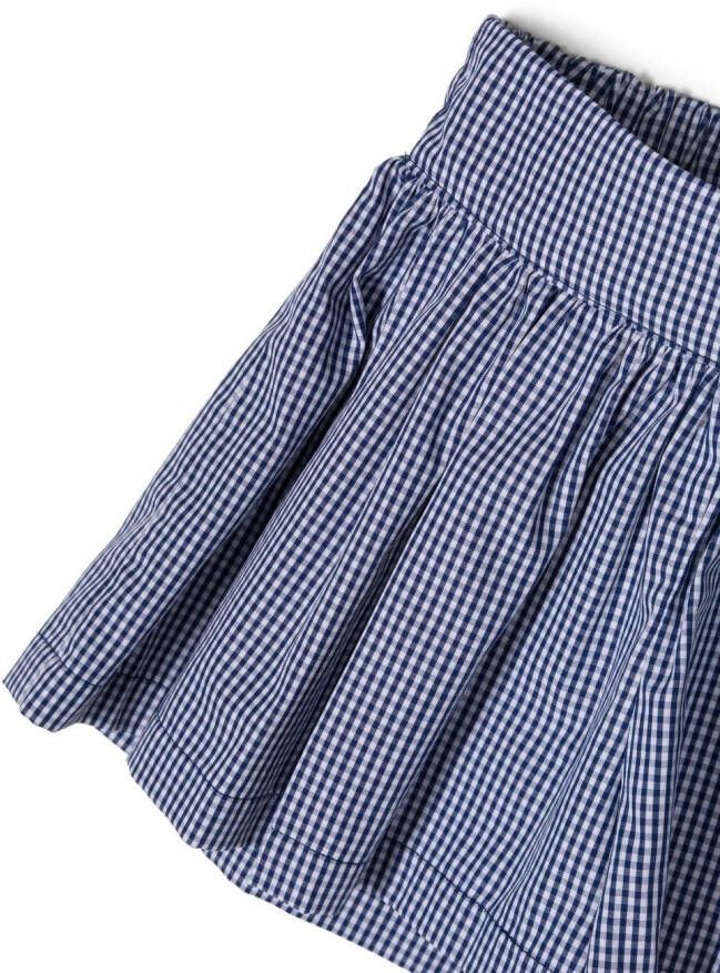 Lapin House Shorts en shirt met gingham ruit Wit