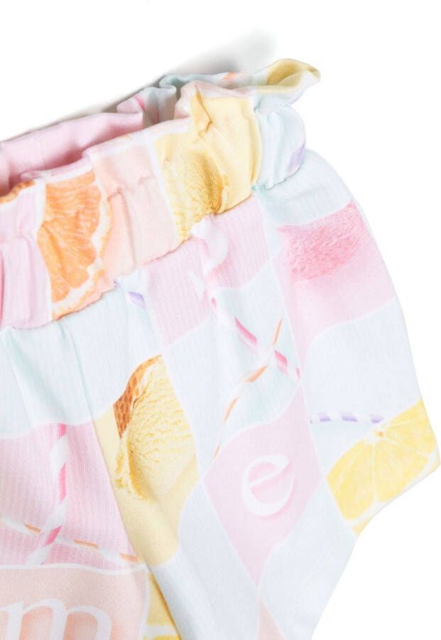 Lapin House Shorts en shirt met ijsjesprint Roze