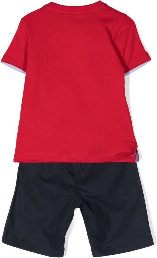 Lapin House Shorts en shirt met print Rood