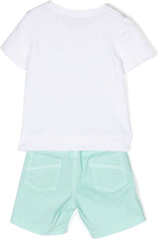 Lapin House Shorts en T-shirt met print Wit
