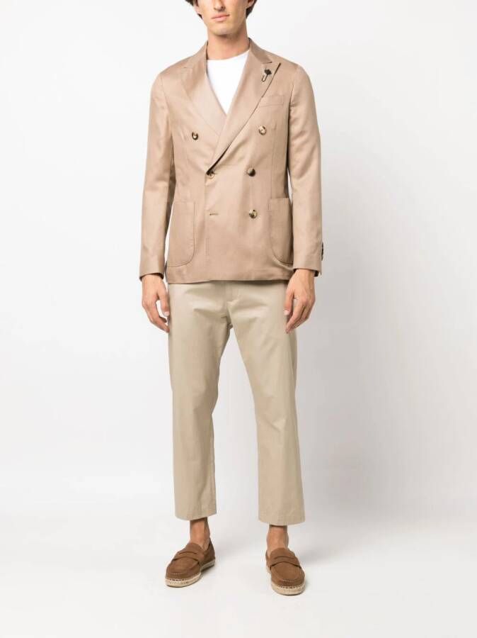 Lardini Blazer met dubbele rij knopen Beige