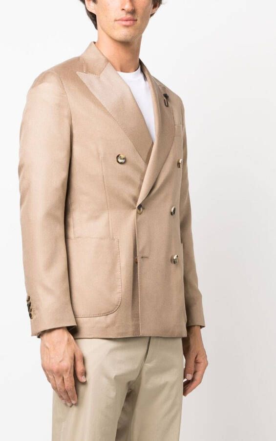 Lardini Blazer met dubbele rij knopen Beige