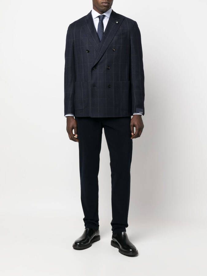 Lardini Blazer met dubbele rij knopen Blauw
