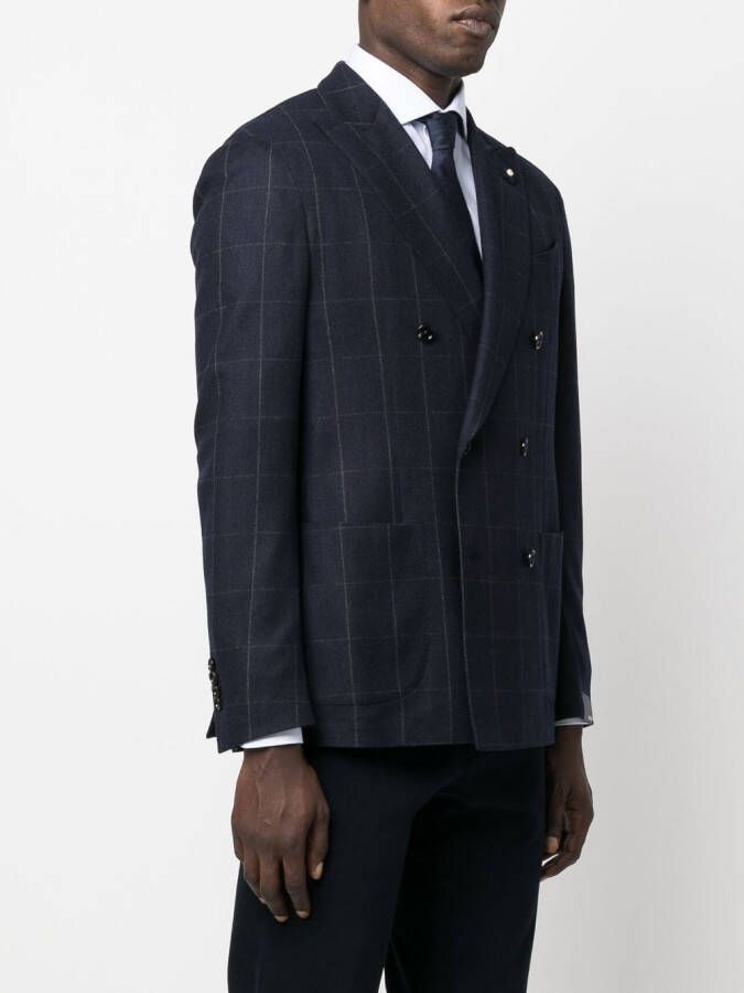 Lardini Blazer met dubbele rij knopen Blauw