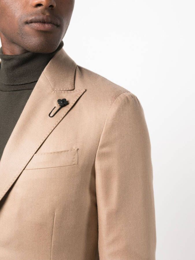 Lardini Blazer met enkele rij knopen Beige