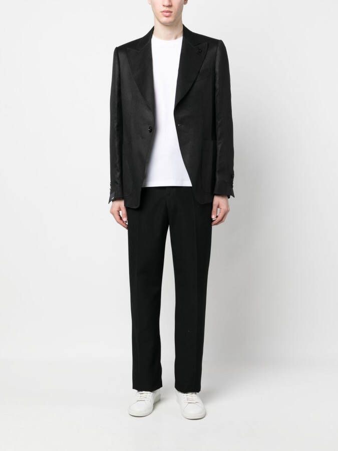 Lardini Blazer met enkele rij knopen Zwart