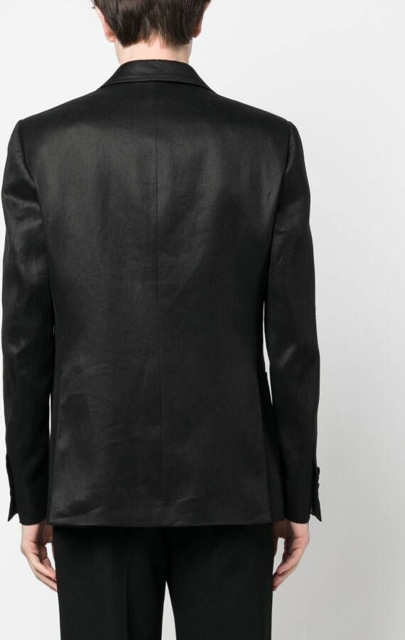 Lardini Blazer met enkele rij knopen Zwart