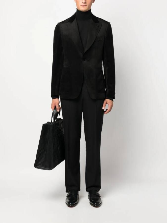 Lardini Blazer met enkele rij knopen Zwart