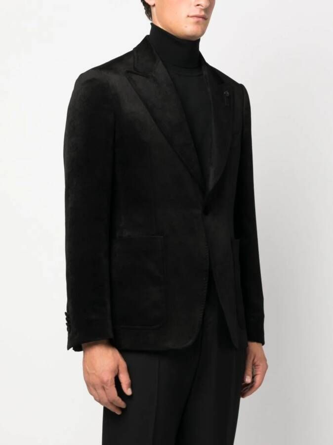 Lardini Blazer met enkele rij knopen Zwart