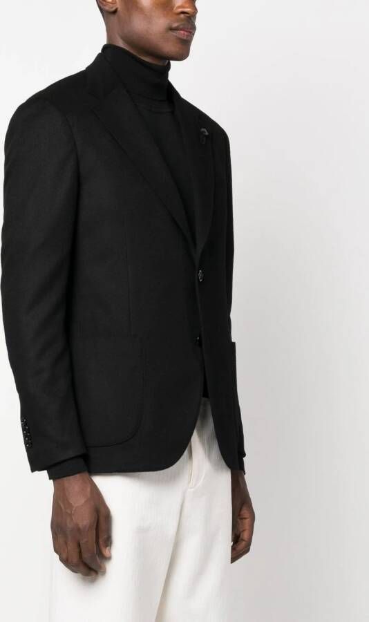 Lardini Blazer met enkele rij knopen Zwart