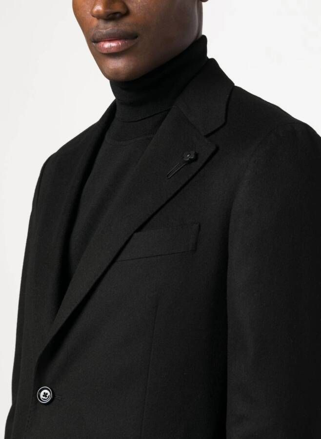 Lardini Blazer met enkele rij knopen Zwart