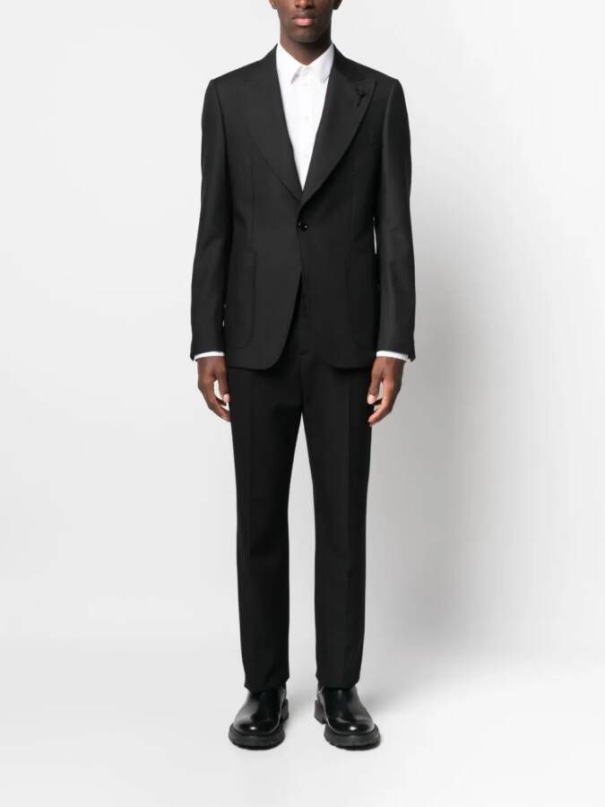 Lardini Blazer met enkele rij knopen Zwart