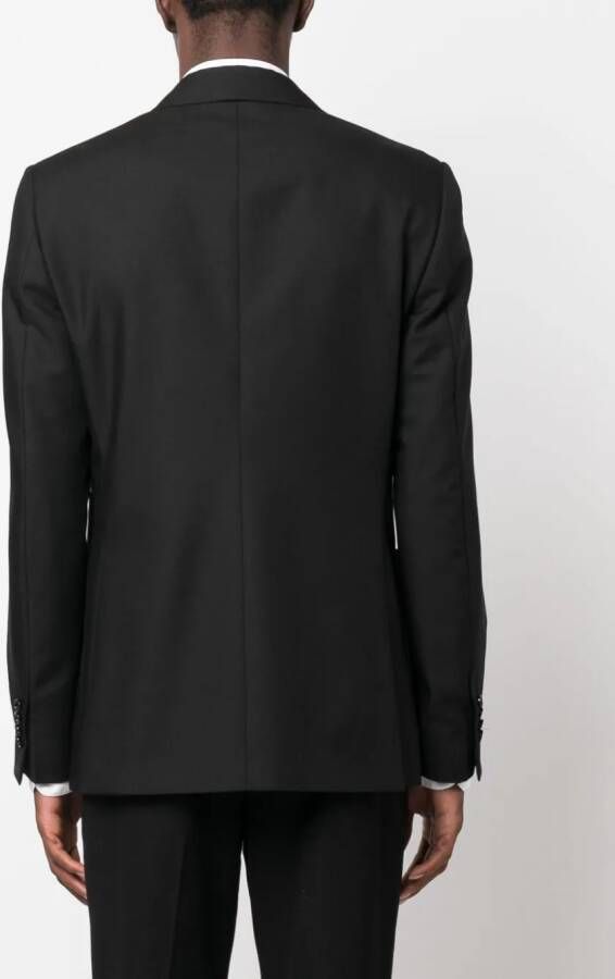 Lardini Blazer met enkele rij knopen Zwart