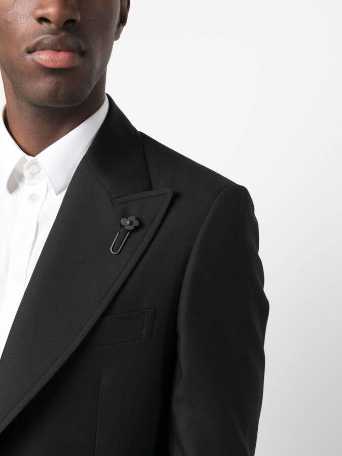 Lardini Blazer met enkele rij knopen Zwart