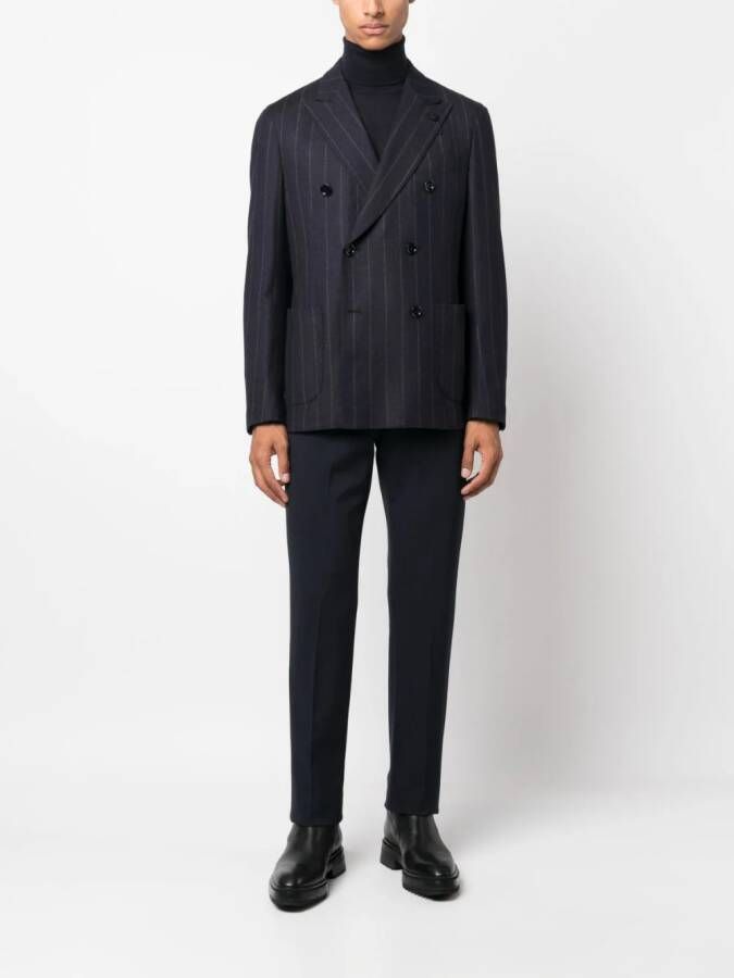 Lardini Blazer met krijtstreep Blauw
