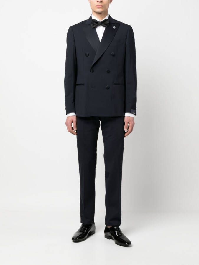 Lardini Pak met dubbele rij knopen Blauw