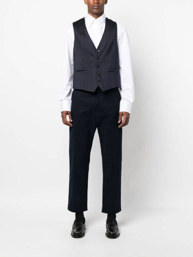 Lardini Gilet met logopatch Blauw