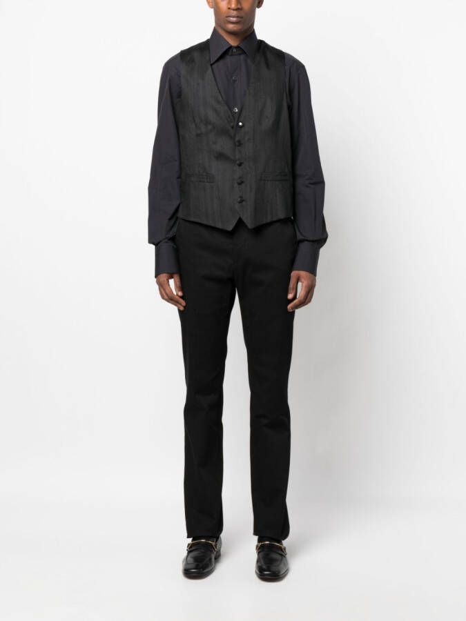 Lardini Gilet met logopatch Zwart