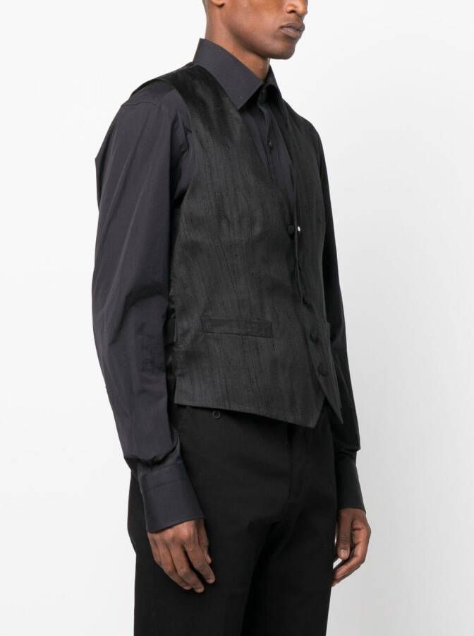 Lardini Gilet met logopatch Zwart