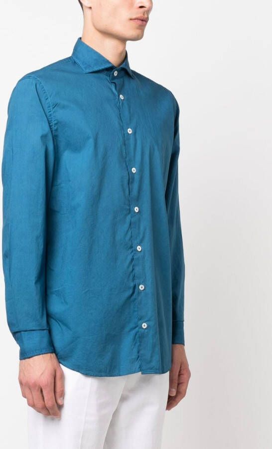 Lardini Overhemd met knopen Blauw