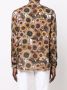 Lardini Overhemd met bloemenprint Bruin - Thumbnail 4
