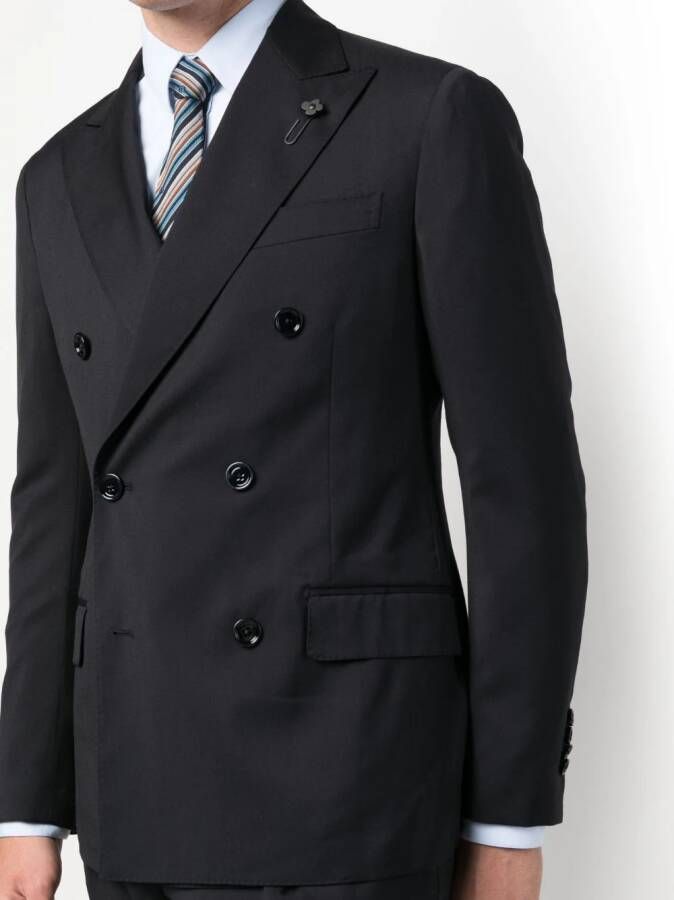 Lardini Pak met dubbele rij knopen Blauw