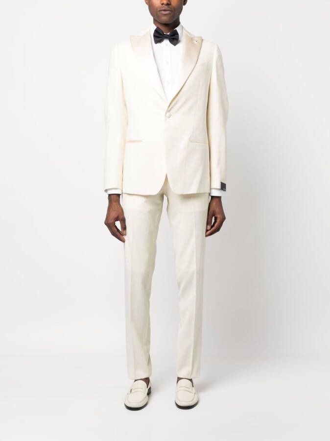 Lardini Pak met enkele rij knopen Beige
