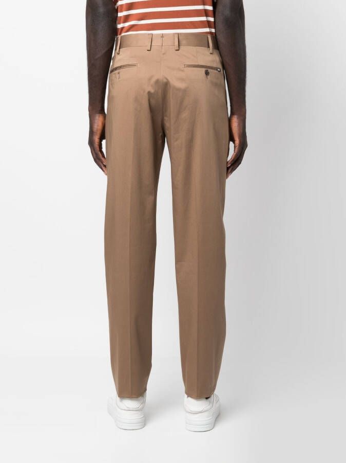 Lardini Straight plooibroek Bruin