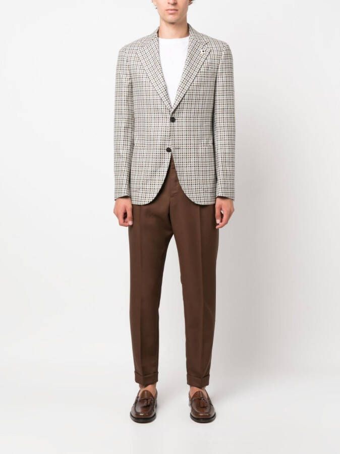 Lardini Blazer met enkele rij knopen Beige