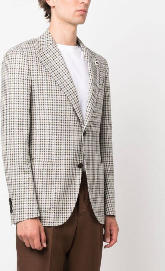 Lardini Blazer met enkele rij knopen Beige