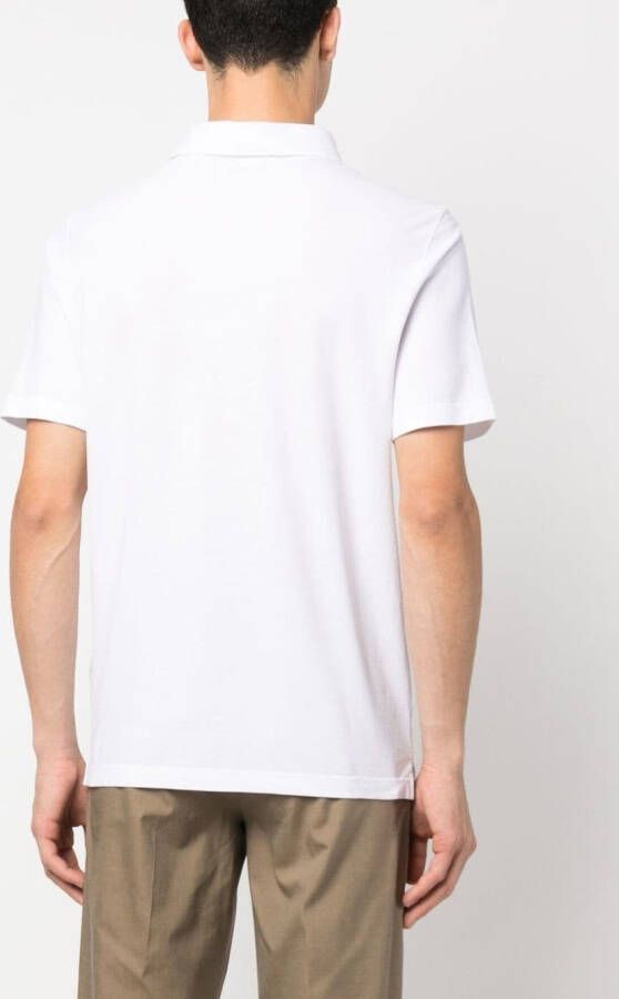 Lardini Poloshirt met gespreide kraag Wit