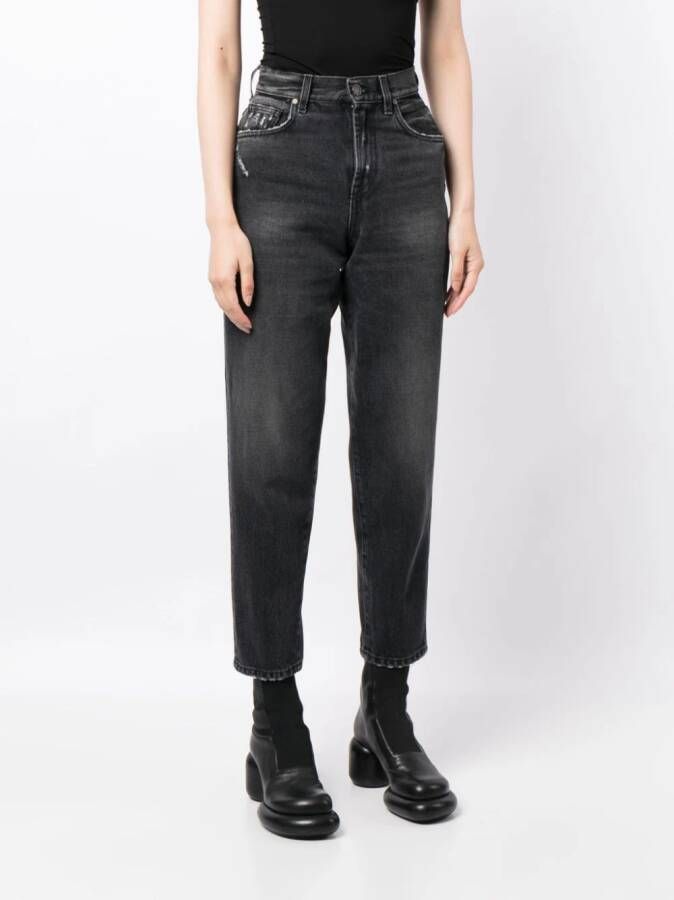 Lardini Cropped jeans Zwart