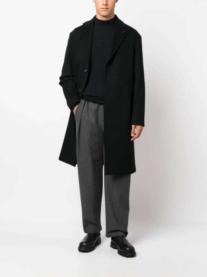 Lardini Wollen jas Zwart