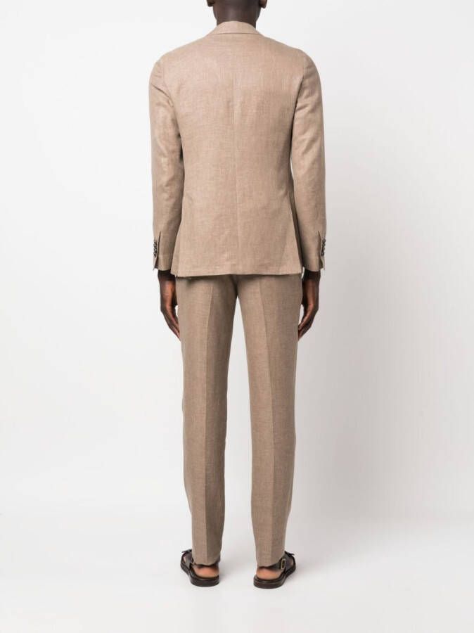 Lardini Pak met enkele rij knopen Beige