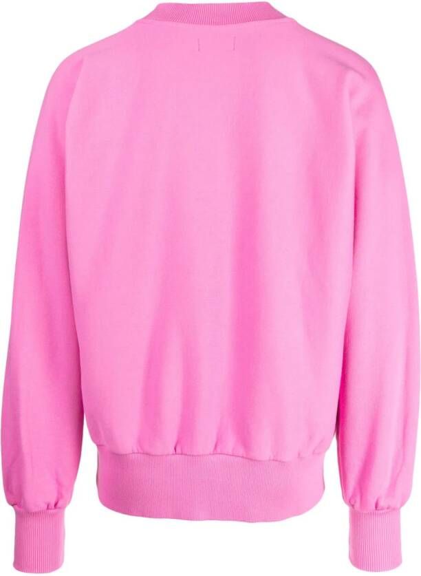 Late Checkout Sweater met logoprint Roze