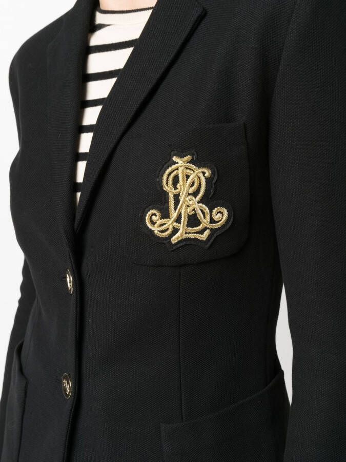 Lauren Ralph Lauren Blazer met enkele rij knopen Zwart